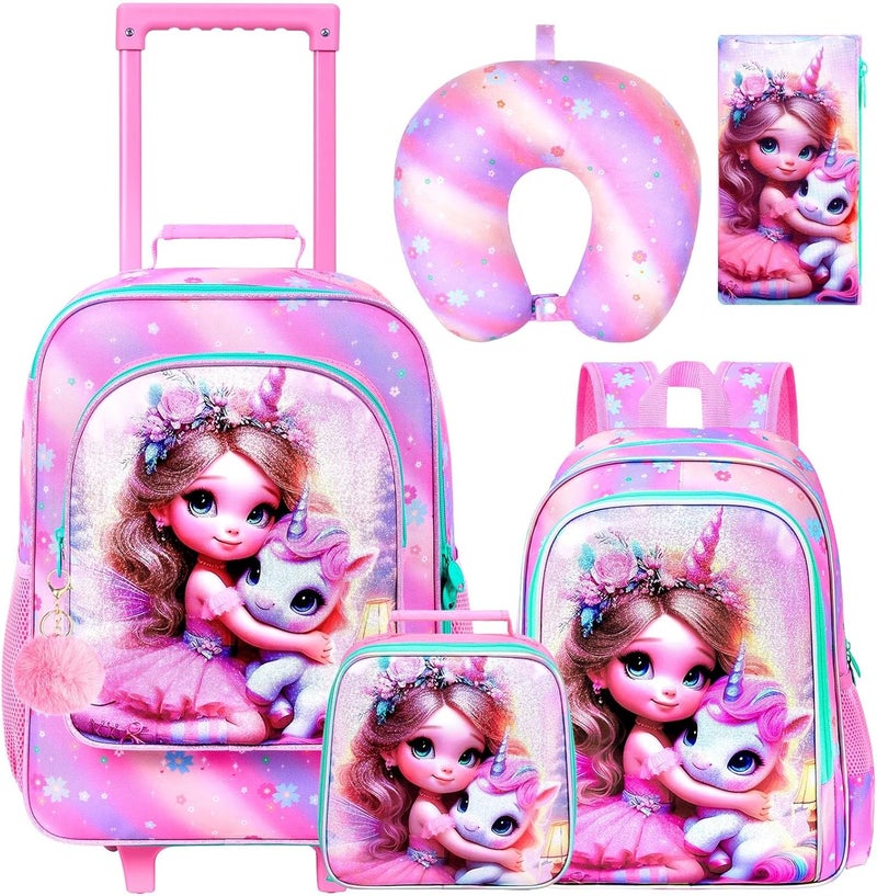 GXTVO Kids Suitcase with Wheels for Girls and Boys, Rolling Carry on Luggage for Toddler Children - Image 1